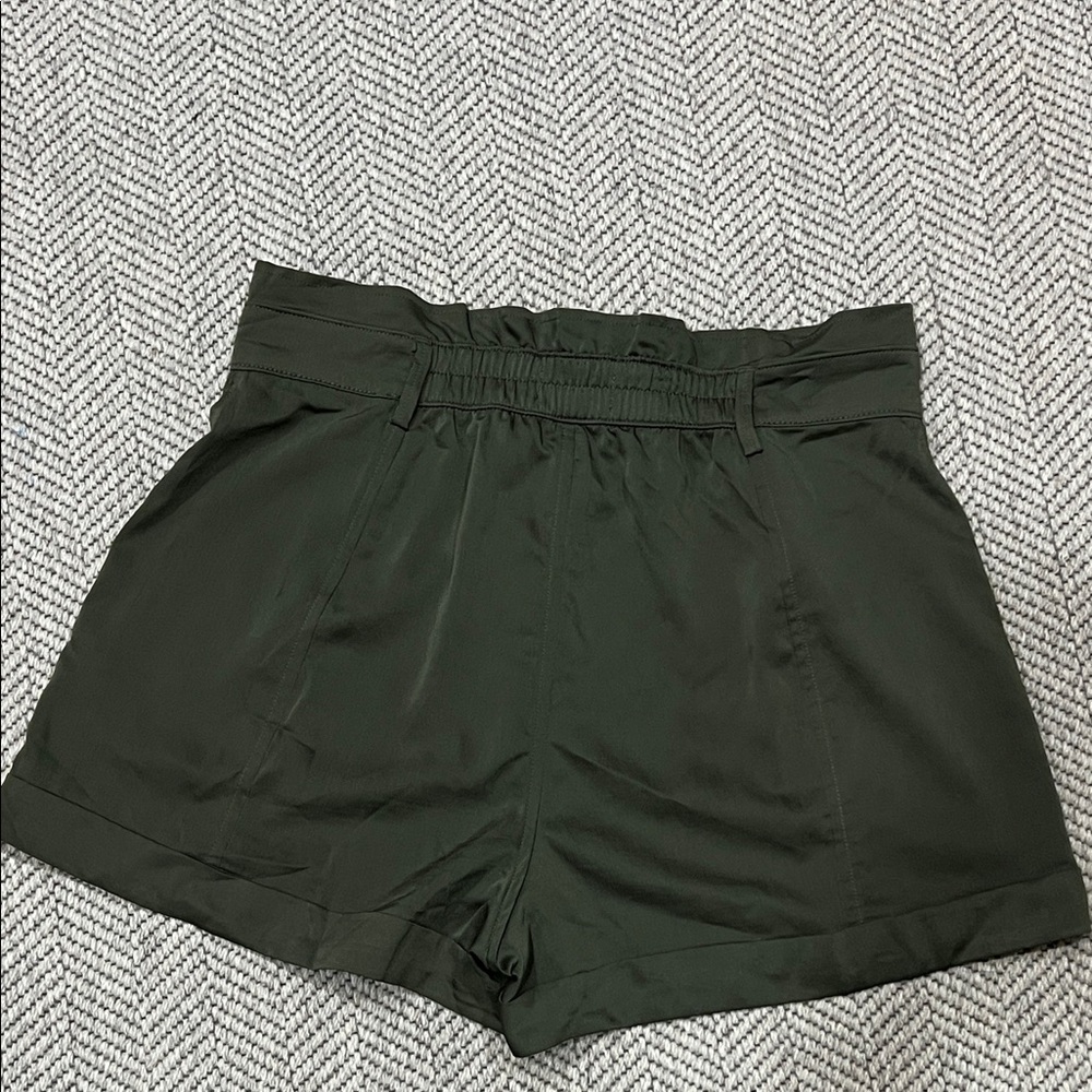 Express Olive High-Waist Button-Front Shorts - image 8